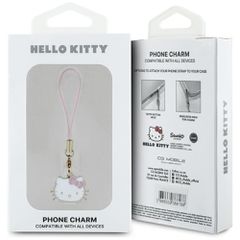 Hello Kitty Charm Kitty Head Pendant - Pink-thumb-2