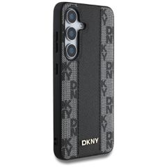 DKNY Leather Checkered Pattern MagSafe Case for Samsung Galaxy S25 Black-thumb-3