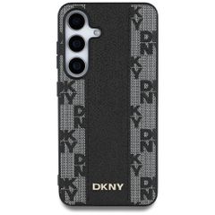DKNY Leather Checkered Pattern MagSafe Case for Samsung Galaxy S25 Black-thumb-2
