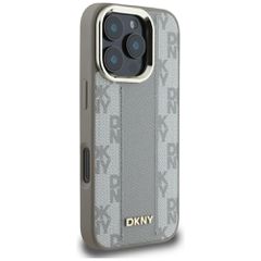 DKNY Checkered Pattern Magsafe iPhone 16 Pro Max Case - Beige-thumb-3