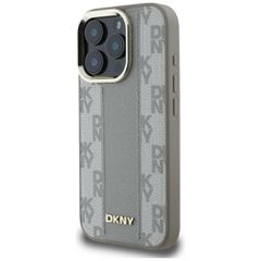 DKNY Checkered Pattern Magsafe iPhone 16 Pro Max Case - Beige-thumb-1