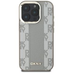 DKNY Checkered Pattern Magsafe iPhone 16 Pro Max Case - Beige-thumb-2