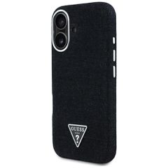 Guess Denim Triangle Logo MagSafe case for iPhone 16 - black-thumb-1