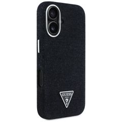 Guess Denim Triangle Logo MagSafe case for iPhone 16 - black-thumb-3