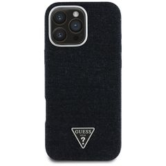 Guess Denim Triangle Logo MagSafe case for iPhone 16 Pro - black-thumb-2