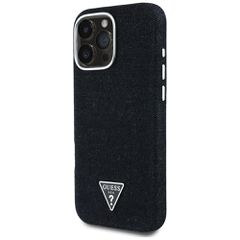 Guess Denim Triangle Logo MagSafe case for iPhone 16 Pro - black-thumb-1