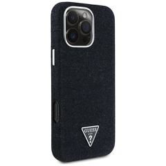 Guess Denim Triangle Logo MagSafe case for iPhone 16 Pro - black-thumb-3