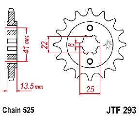 Γραναζι Εμπρος Ατσαλινο Cbr400, Vt600 Jtf293 | Jt Sprockets-15