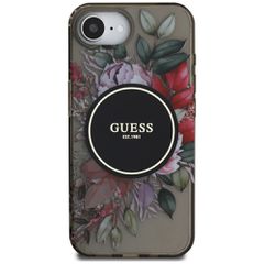 Guess IML Flowers MagSafe iPhone 16e Case - Black-thumb-2