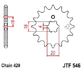 Γραναζι Εμπρος Ατσαλινο Kx60/65/80/85/100 Jtf546 | Jt Sprockets-12
