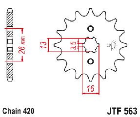 Γραναζι Εμπρος Ατσαλινο Lt50, Dt50 Jtf563 | Jt Sprockets-15