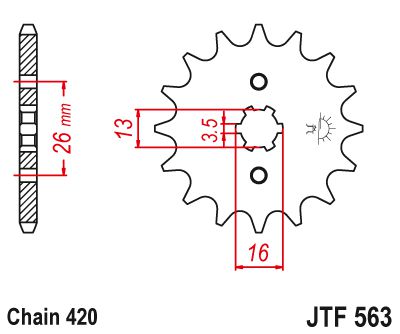 Γραναζι Εμπρος Ατσαλινο Lt50, Dt50 Jtf563 | Jt Sprockets-15