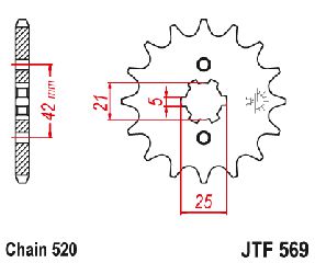 Γραναζι Εμπρος Ατσαλινο Yamaha, Kawasaki Jtf569 | Jt Sprockets-13