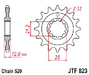 Γραναζι Εμπρος Ατσαλινο Husqvarna, Husaberg Jtf823 | Jt Sprockets-15
