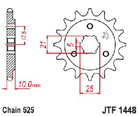 Γραναζι Εμπρος Ατσαλινο Dr650Se, Xf 650 Freewind Jtf1448 | Jt Sprockets-14