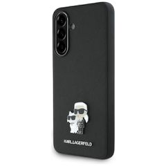 Karl Lagerfeld Saffiano Case w/ K Metal Logo for Samsung Galaxy A56 - Black