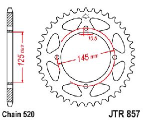 Γραναζι Πισω Σιδερενιο Yamaha Xt500, Xt600, Xt660 Z, Xv250 Virago Jtr857 | Jt Sprockets-39