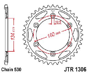 Γραναζι Πισω Σιδερενιο Honda Crb1000Rr, Cbr1000 Jtr1306 | Jt Sprockets-40