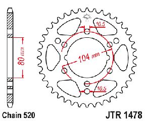 Γραναζι Πισω Σιδερενιο Atv Polaris, Zx6R, Zx10R, Zx636   Jtr1478 | Jt Sprockets-38