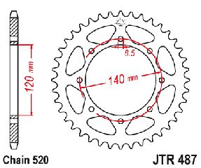 Γραναζι Πισω Σιδερενιο Kle500, Klr650, Klx650 Jtr487 | Jt Sprockets-43