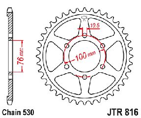 Γραναζι Πισω Σιδερενιο Gsx750, Gsx1200 Jtr816 | Jt Sprockets-48