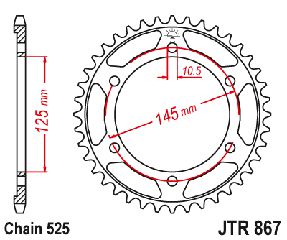 Γραναζι Πισω Σιδερενιο Yamaha Tdm 850 91-01 Jtr867 | Jt Sprockets-44