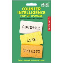 Kikkerland - Counter Intelligence Pop-Up Sponges - (wet)-thumb-1
