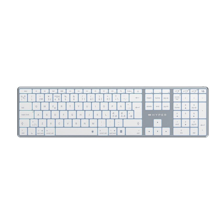 Hyper - Bluetooth 5.0, Wireless Keyboard (Nordic), Space Grey / Computers