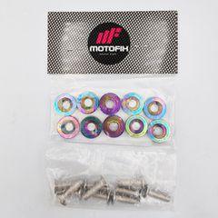 Σετ Βιδες Με Παξιμαδια Jdm Διακοσμητικα M6 Neochrome (10Τεμ) | Motofix