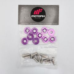 Σετ Βιδες Με Παξιμαδια Jdm Διακοσμητικα M6 Μωβ (10Τεμ) | Motofix