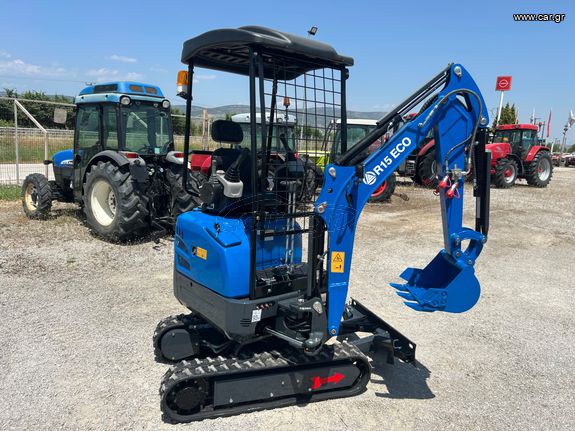 Εκσκαφέας Με Ερπύστριες 2025 R15 / KUBOTA / περιστροφή μπούμας / πτυσσόμενες ερπύστριες / pillot μοχλοί