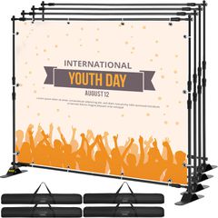 4 τμχ 8' Διαφημιστικό σετ με στάμπα banner 54" έως 96" Display Trade Potable