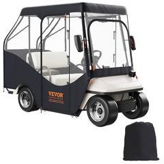Περίβλημα VEVOR Golf Cart, 420D Polyester Driving Condition με διαφανή παράθυρα 4 όψεων, 4 καλύμματα Passenger Club Car Universal Ταιριάζει στα περισσότερα καρότσια επώνυμων, αντηλιακό και ανθεκτικό σ