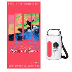 Πετσέτα θαλάσσης MAUI and SONS 4956 Surf Wave από microfiber 90x180 cm χρώμα Φούξια ( 4956 )