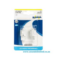 NARVA LED W21W T20 ΜΟΝΟΠΟΛΙΚΗ White Range Performance....SoundStreet....