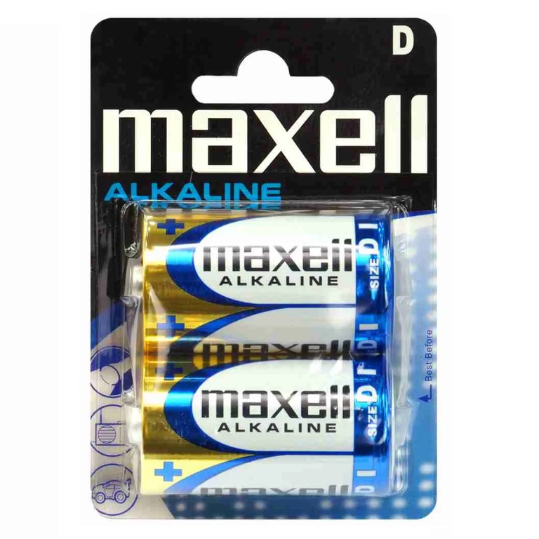 2 x Maxell Alkaline LR20/D Alkaline Battery