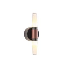 ΑΠΛΙΚΑ TOIXOY ΑΛΟΥΜΙΝΙΟΥ LED 6W 3000K 360Lm Φ80X240mm ΜΑΥΡΟ-ΧΡΥΣΟ  ARTE ILLUMINA VELAS