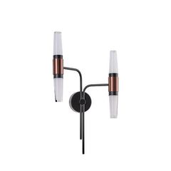 ΑΠΛΙΚΑ TOIXOY ΑΛΟΥΜΙΝΙΟΥ LED 2X6W 3000K 720Lm 420X130mm ΜΑΥΡΟ-ΧΡΥΣΟ ARTE ILLUMINA VELAS
