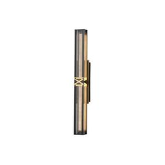 ΑΠΛΙΚΑ TOIXOY ΑΛΟΥΜΙΝΙΟΥ LED 13W 3000K 780Lm 600X100mm ΜΑΥΡΟ -ΧΡΥΣΟ ARTE ILLUMINA LUIS