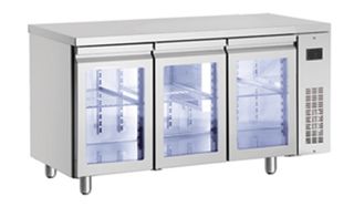Ψυγείο πάγκος συντήρηση με τζάμια 154x60x87 PMRP999/RU/GL