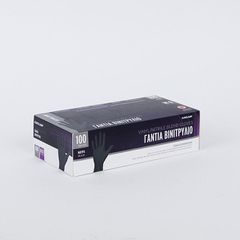 ΓΑΝΤΙΑ ΒΙΝΙΤΡΥΛΙΟ ΣΥΝΘΕΤΙΚΑ ΜΙΑΣ ΧΡΗΣΗΣ ΧΩΡΙΣ ΠΟΥΔΡΑ ΜΑΥΡΑ ΜΕΓΕΘΟΣ MEDIUM 100ΤΕΜ