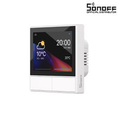 Διακόπτης τοίχου χωνευτός Sonoff με οθόνη αφής Wi-Fi κατάλληλος για φωτισμό σε λευκό χρώμα