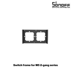Πλαίσιο διακόπτη 2 θέσεων Sonoff SwitchMan M5 σε μαύρο χρώμα L15.7xW8.6xH1.48cm