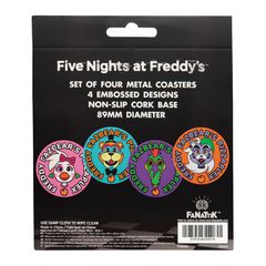 FIVE NIGHTS AT FREDDDY'S - 4 Embossed Metal Coasters-thumb-3