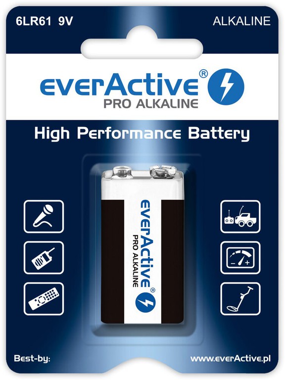 Alkaline battery 6LR61 9V (R9*) everActive Pro