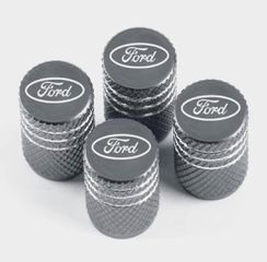 Τάπες Βαλβίδων Ford (5τμχ) – Αλουμινίου, Λέιζερ Τυπωμένο Λογότυπο 3 χρώματα