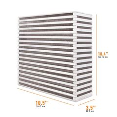 Mishimoto MMUIC-21 Universal Air-to-Air Race Intercooler Core 10.50" x 10.40" x 3.50"