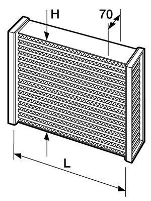 Setrab Proline intercooler core 514x382x70mm