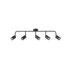 ΣΠΟΤ ΜΕΤΑΛΛΙΚΟ 5ΦΩΤΟ 5XGU10 Max 7W  800X90X230mm ΜΑΥΡΟ ARTE ILLUMINA OLYMP