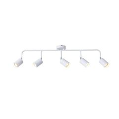 ΣΠΟΤ ΜΕΤΑΛΛΙΚΟ 5ΦΩΤΟ 5XGU10 Max 7W  800X90X230mm ΛΕΥΚΟ  ARTE ILLUMINA OLYMP